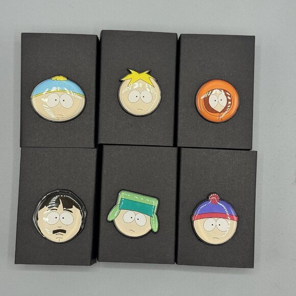 South Park Face Pins Full Set Of 6 New Open Box - Picture 1 of 10